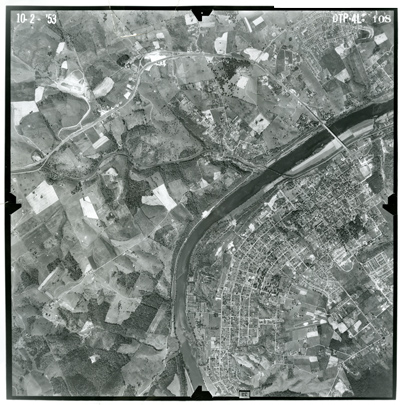 1953 aerial photo of Radford and surroundings
